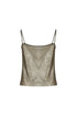 Cowl Neck Metallic Blouse